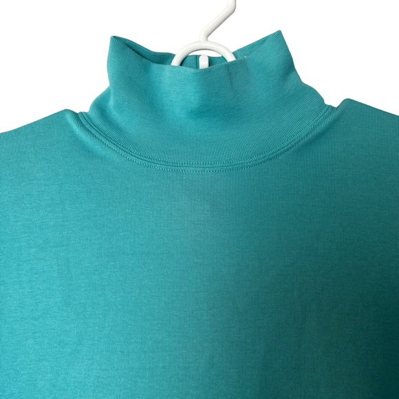 Pendleton teal turquoise blue long sleeve mock turtleneck top size medium - Picture 3 of 12